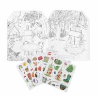 Colouring and Sticker Book Le Jardinier