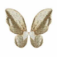 Great Pretenders Schmetterling Kostüm Pailletten Gold mit Flügeln & Zauberstab