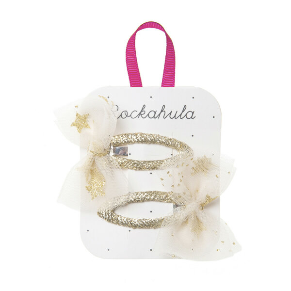 Rockahula Kids Moonlight Tulle Bow Clips Gold