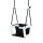 Lillagunga Toddler - White Birch - Black Leather Seat & Black Ropes