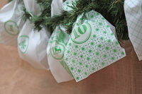 Advent Calendar Gift Bags in Green